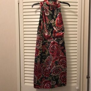 Reiss floral cutaway shoulder dress .never worn.